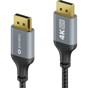 SONERO SON SPC-DP100-20 - DisplayPort 1.2 Kabel, 4K 60 Hz, 2,0 m