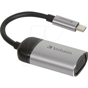 VERBATIM 49145 - Adapter USB C  > 1x VGA, 1080p, 10 cm