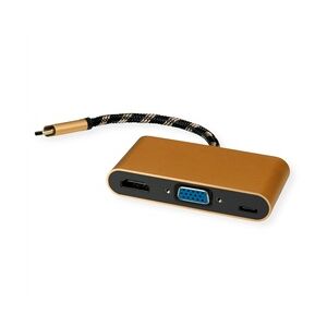 ROLINE GOLD Display Adapter USB Typ C - VGA / HDMI / C (PD)