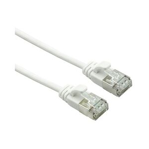 ROLINE U/FTP DataCenter Kabel Kat.7, LSOH, mit RJ45 Steckern (500 MHz / Class EA), slim, weiß, 1,5 m