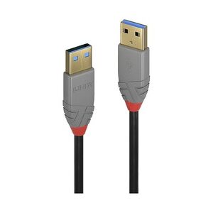 Lindy USB-Kabel USB 3.2 Gen1 (USB 3.0 / USB 3.1 Gen1) USB-A Stecker, USB-A Stecker 3.00 m Schwarz, G