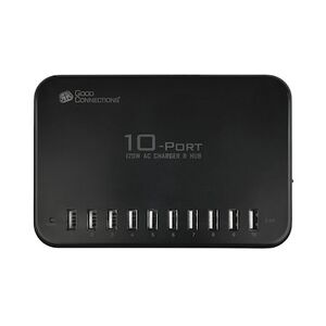 Good Connections GC USB-Desktop-Schnellladestation 120W 10-Port USB-A schwarz