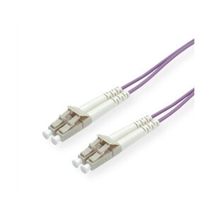 ROLINE LWL-Kabel 50/125μm OM4, LC/LC, violett, 15 m