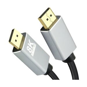 Helos Anschlusskabel, DisplayPort Stecker/Stecker, PREMIUM 8K, 2,0m, schwarz