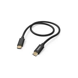 Hama 201547 Ladekabel Fabric USB-C zu USB-C Nylon 1,5m schwarz