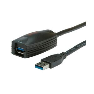 ROLINE USB 3.2 Gen 1 Aktives Repeater Kabel, schwarz, 5 m