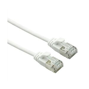 ROLINE U/FTP DataCenter Kabel Kat.7, LSOH, mit RJ45 Steckern (500 MHz / Class EA), slim, weiß, 2 m