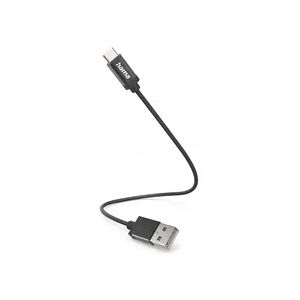 Hama 201600 Ladekabel USB-A zu USB-C Nylon 0,2m schwarz