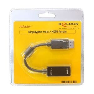 DeLock Adapter Displayport male > HDMI female Video- / Audio-Adapter DisplayPort /