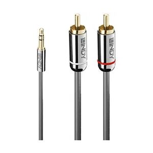 Lindy 35334 Audio-Kabel 2 m 3.5mm 2 x RCA Anthrazit