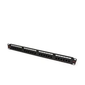 ROLINE Kat.5e (Class D) 19-Patchpanel, 24 Ports, UTP, schwarz