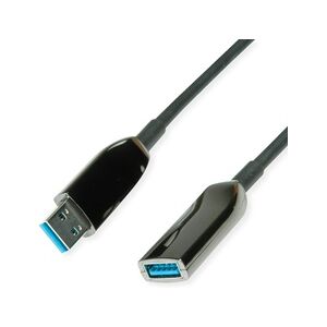 ROLINE USB 3.2 Gen 1 Aktives Repeater Kabel (AOC), ST/BU, schwarz, 20 m