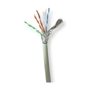 Nedis Netzwerk-Kabel Rollen - CAT6 - Litzenleitung - S/FTP - Reines Kupfer - 305.0 m - Innenbereich - Rund - LSZH - Grau - Kartonverpackung Nedis