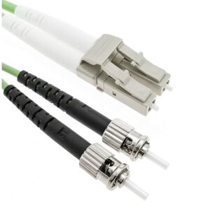 Fibre Optic lwl Kabel OM5 Multimode Duplex 50µm/125µm lc/pc zu st/pc 100Gb 10 m - Bematik
