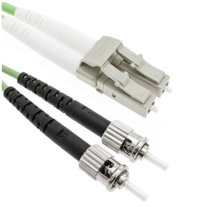 Fibre Optic lwl Kabel OM5 Multimode Duplex 50µm/125µm lc/pc zu st/pc 100Gb 25 m - Bematik