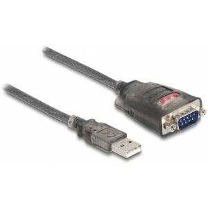 Delock - Adapter usb 2.0 Typ-A zu 1 x Seriell RS-232 D-Sub 9 Pin Stecker 1 m (61400)