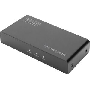 Digitus - DS-45324 2 Port HDMI-Splitter LED-Anzeige, Metallgehäuse, Ultra HD-fähig, mit Status-LEDs 40