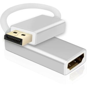 Helos - Adapterkabel, DisplayPort Stecker/ hdmi Buchse, premium 4K, silber (288462)