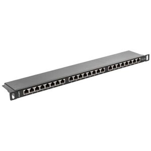 24-PORT-PATCH-PANEL 0,5 he CAT.5E ftp schwarz - Lanberg