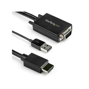 StarTech ST VGA2HDMM2M - VGA auf HDMI A Stecker, USB Audio, 1920 x 1200, 2 m (VGA2HDMM2M)