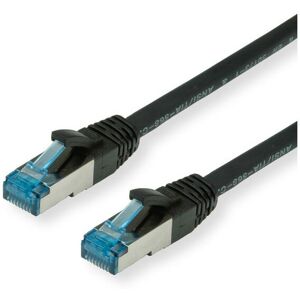 VALUE Patch-Kabel - RJ-45 (m) bis RJ-45 (m) - 5 m - sftp, PiMF - cat 6a - halogenfrei, geformt, ohne Haken, gestranded - Schwarz (21.99.1965) (21.99.1965)