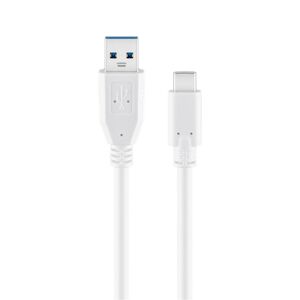 Goobay USB 3.2 GEN 1 (USB3.0) Anschlusskabel - USB-C auf USB-A - 5Gbit/s - USB-Adapter - OTG Kabel - USB-C (M) auf USB-A (M) Anschlusskabel - 0.2m - 5Gbit/s - GEN 1 - weiß
