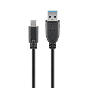 Goobay USB 3.2 GEN 1 (USB3.0) Anschlusskabel - USB-C auf USB-A - 5Gbit/s - USB-Adapter - OTG Kabel - USB-C auf USB-A Anschlusskabel - 3m - 5Gbit/s - GEN 1 - schwarz