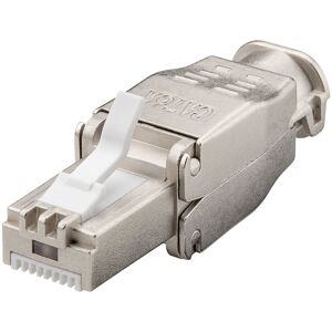 Goobay CAT6a RJ45 connector plug - STP - RJ45 - für Internet-Kabel - Ethernet-Kabel - CAT-Kabel - werkzeuglos