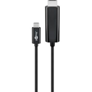 Goobay USB-C auf HDMI Kabel - 3840*2160p @ 60Hz & 3D - USB-C Adapterkabel - 1,8 meter