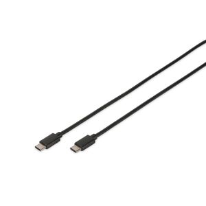 DIGITUS USB 2.0 Anschlusskabel 1,8m Typ-C zu C High Speed St./St. schwarz