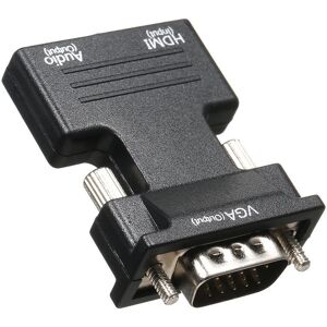 Tomtop Jms Hd-Stecker Auf Vga-Buchse, Adapter Mit 3,5-Mm-Audioanschluss, Unterstützt 1920 X 1080 Auflösung, Unabhängiges Audio