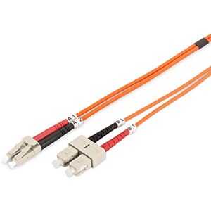 Digitus DK-2532-03 – Glasfaserkabel OM2 – 3 m – LC zu SC – Duplex LWL Kabel – 1 Gbit/s – MM Multimode Glasfaser LAN Kabel – Fasertyp: 50/125 µ – Orange