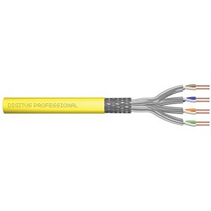 Digitus 1000 m Cat 7A Netzwerkkabel S-FTP (PiMF) Simplex BauPVO Cca LSZH Halogenfrei 1500 MHz Kupfer AWG 22/1 PoE++ Kompatibel GHMT PVP LAN Kabel Verlegekabel Gelb