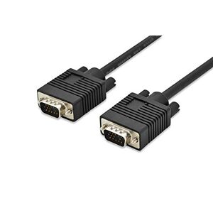 Digitus VGA-Kabel HD15 St/St 1,8m D-Sub, 3Coax/7C, 2xFerrit, 60Hz, DDC2 Schwarz Kompatibel mit Monitor, TV, PC