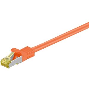 Goobay RJ45 Patchkabel CAT 6A S/FTP (PiMF), 500 MHz mit CAT 7 Rohkabel, Orange