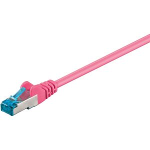 Goobay CAT 6A Patchkabel, S/FTP (PiMF), Magenta