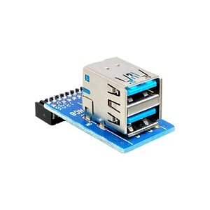 Delock USB 3.2 Gen 1 Adapter, 19 Pin Header > 2x USB-A Buchse