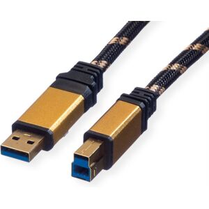 Roline Gold USB Kabel, 1.8m, USB A 3.2 / USB B 3.2