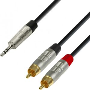 Adam Hall Cables K4 Ywcc 0090 Audiokabel Rean 3,5 Mm Klinke Stereo Auf 2 X