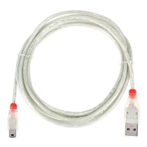 Lindy USb 2.0 Cable Typ A/Mini-B 3m transparent