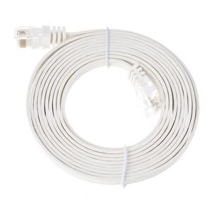 Lindy Cat6 Flach-Cable 2m White Weiß