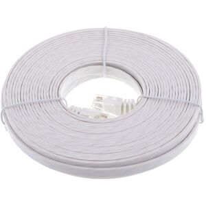 Lindy Cat6 Flach-Cable 10m White Weiß