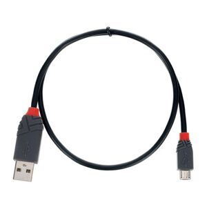 Lindy USB 2.0 Typ A/Micro-B 0,5m Schwarz