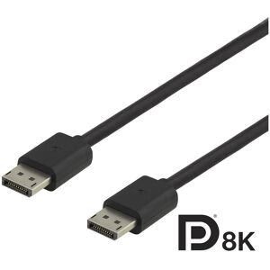 Deltaco DisplayPort cable, DP 1.4, 7680x4320 at 30Hz, 1m, black