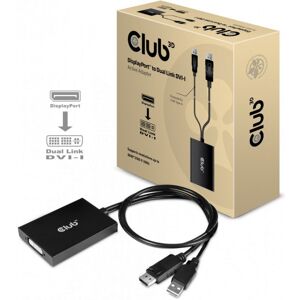 Club 3D cac-1010 Displayport/usb DVI-I Daul link Sort, Hvid