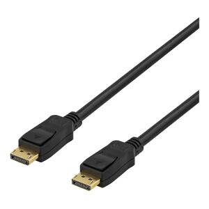 Deltaco DisplayPort-kabel, 5m,4K UHD, DP,1.2, Sort