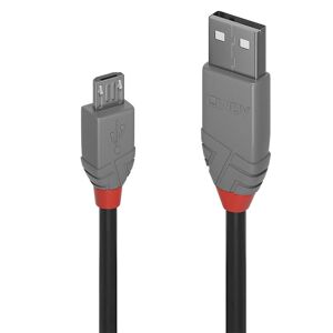 LINDY 2 m USB 2.0 Typ A till Micro-B-kabel Anthra Line (36733)