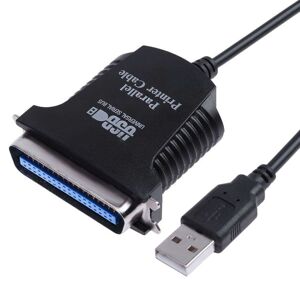 My Store USB to Parallel 1284 36 Pin Printer Adapter Cable, Cable Length: 1m(Black)