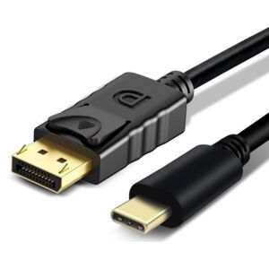 Delivast USB-C til DisplayPort-kabel 2 meter Sort