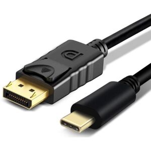 Delivast 2 meter USB-C til DisplayPort-kabel Sort